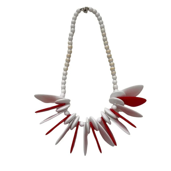 Retro Mod Necklace and Bangle Earring Set - Picture 4 of 7